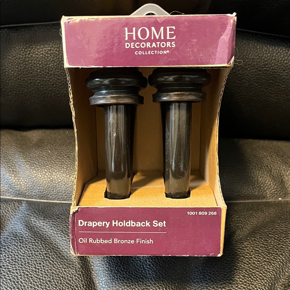NWT Black Drapery Holdback Set